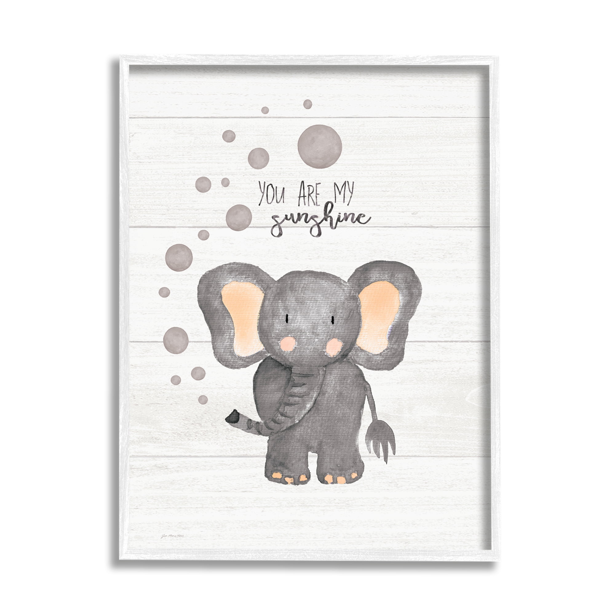 Stupell Industries You Are My Sunshine Elephant, 11 x 14,Design by Jo Moulton
