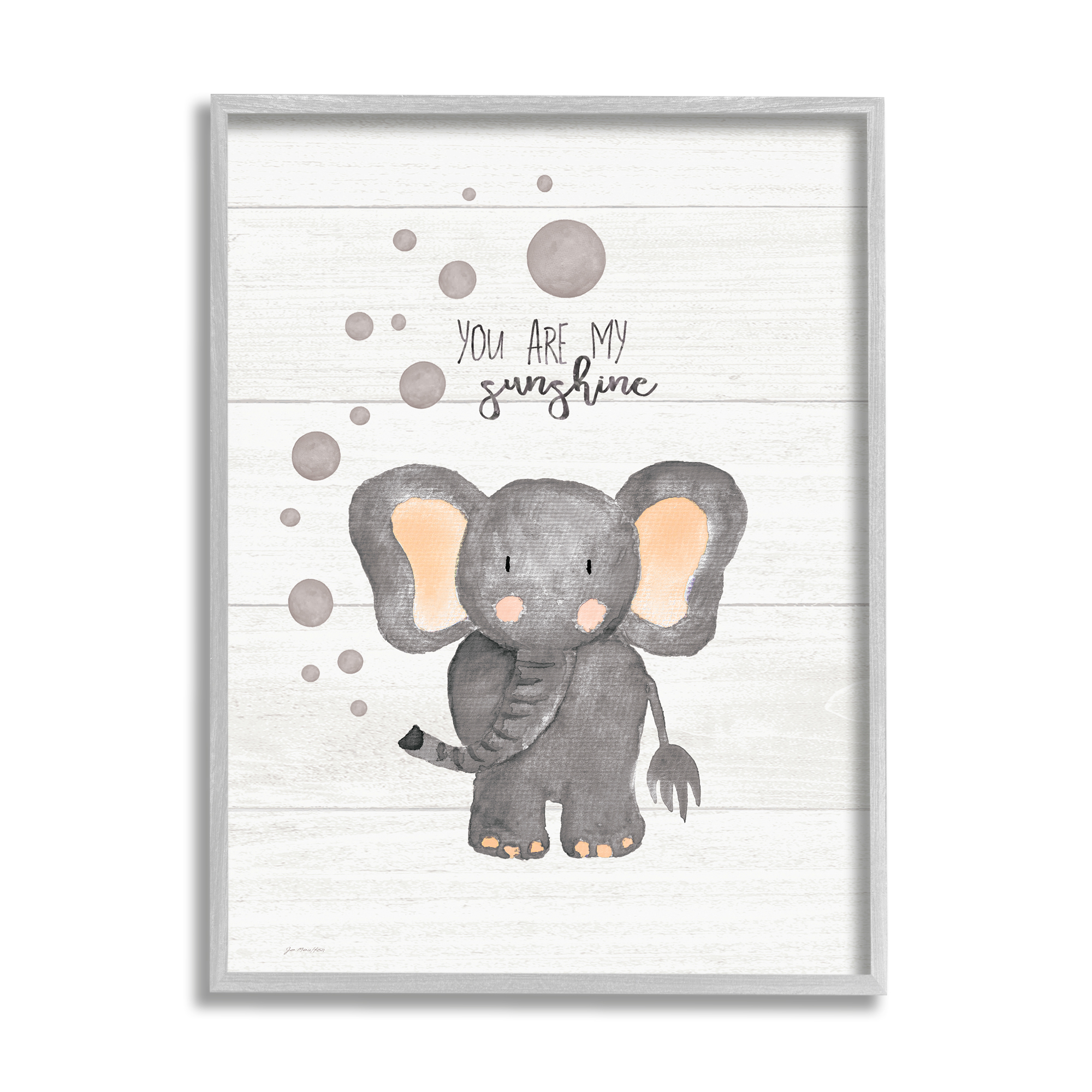 Stupell Industries You Are My Sunshine Elephant, 24 x 30,Design by Jo Moulton