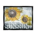 thumbnail image 1 of Stupell Industries You Are My Sunshine Quote Distressed Sunflower Design Jet Black Framed Floating Canvas Wall Art, 24x30, by Gigi Louise, 1 of 5