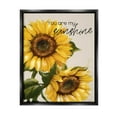 thumbnail image 1 of Stupell Industries You Are My Sunshine Sunflower Blooms Graphic Art Jet Black Floating Framed Canvas Print Wall Art, Design by Conrad Knutsen, 1 of 8