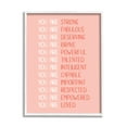 thumbnail image 1 of Stupell Industries You Are Positivity Phrases Pastel Pink Red Typography, 11 x 14, Designed by JJ Design House LLC, 1 of 8