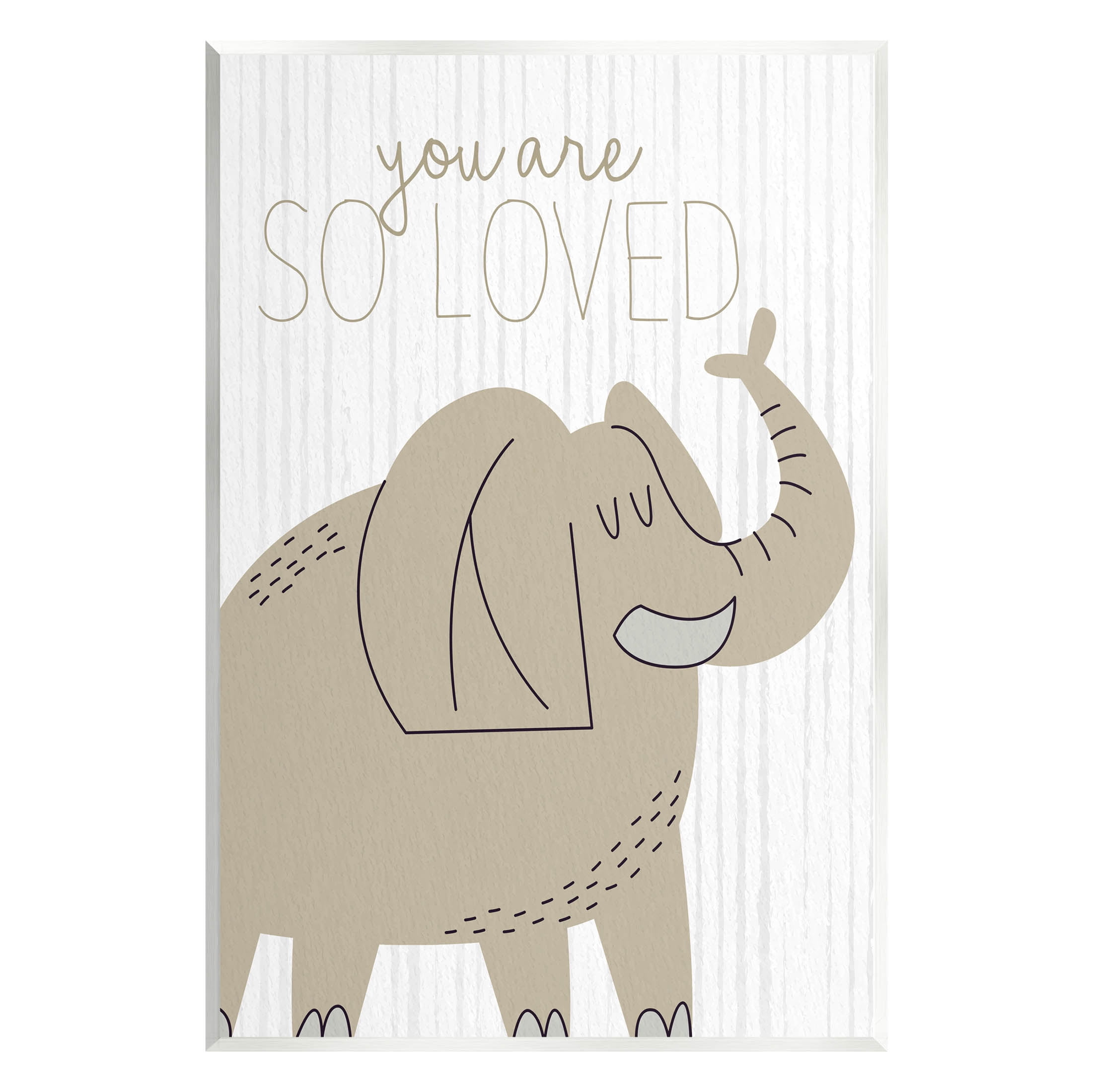 Stupell Industries You Are So Loved Elephant Graphic Art Unframed Art Print Wall Art, Design by Kim Allen