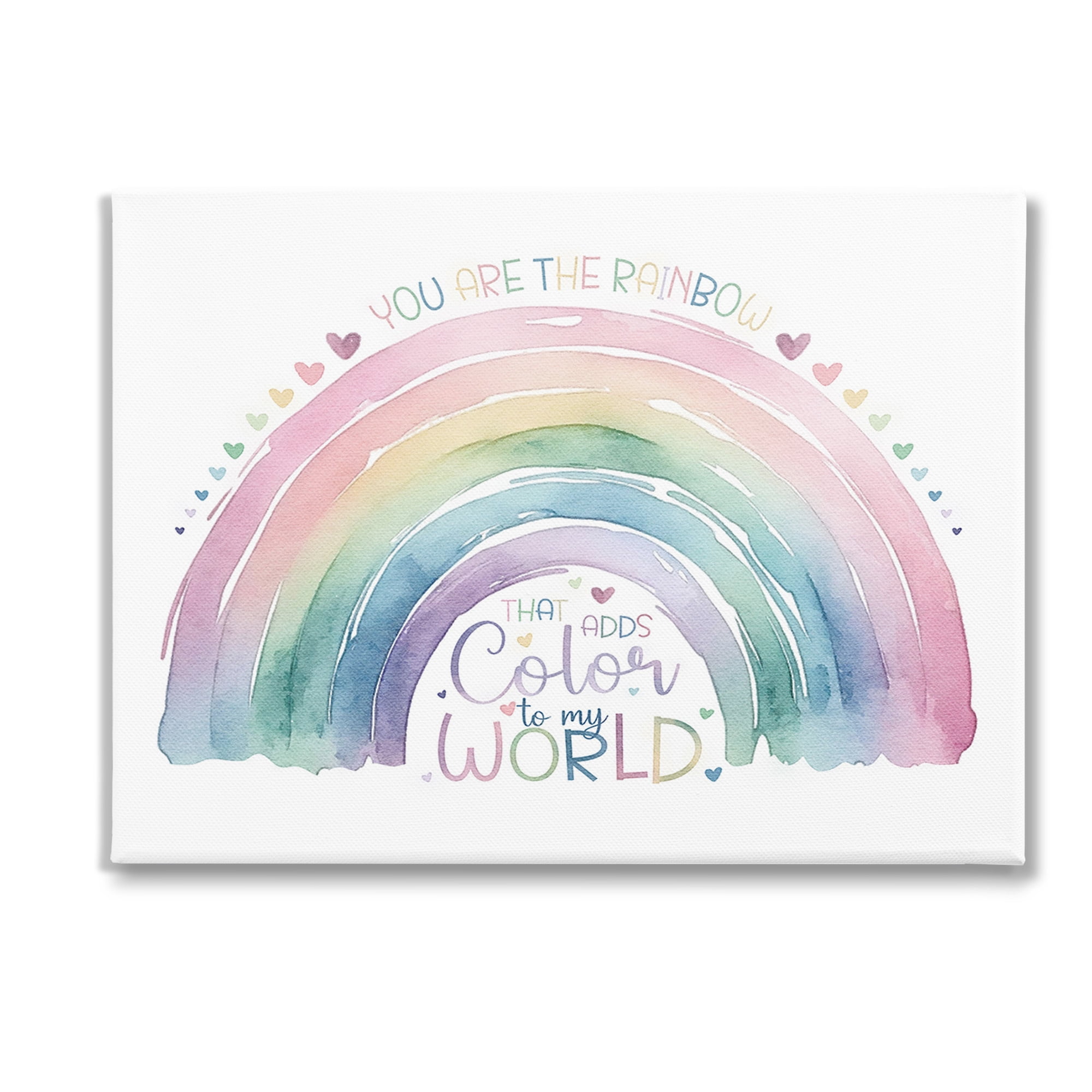 Stupell Industries You Are The Rainbow Inspirational Painting Gallery Wrapped Canvas Art Print Wall Art, 48 x 36