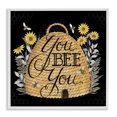 thumbnail image 1 of Stupell Industries Cottage You Bee You Motivational Phrase Vintage Whicker Beehive White Framed Giclee Art, 17 x 17, by Deb Strain, 1 of 7