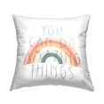 thumbnail image 1 of Stupell Industries You Can Do Amazing Things Inspirational Rainbow Design by Daphne Polselli Throw Pillow, 1 of 6