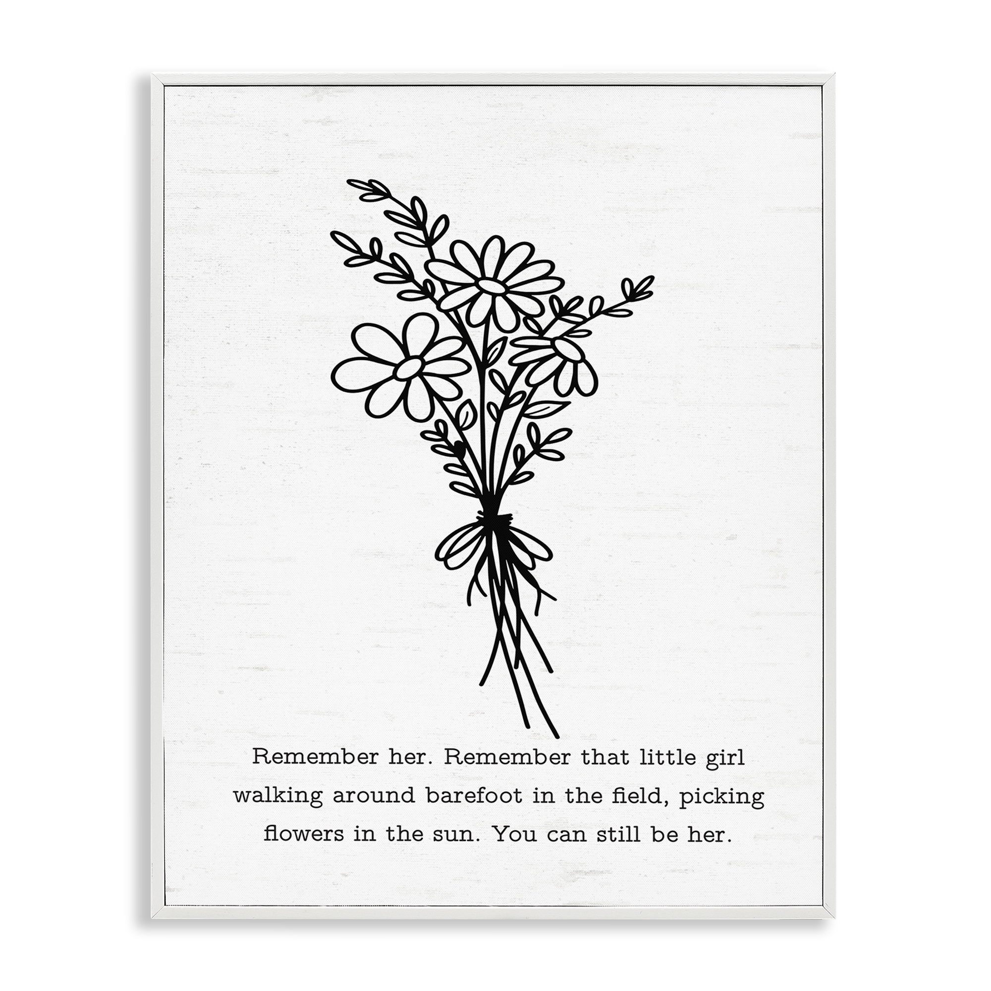 Stupell Industries You Can Still Be Her Plants & Flowers Painting White Framed Art Print Wall Art, 24 x 30