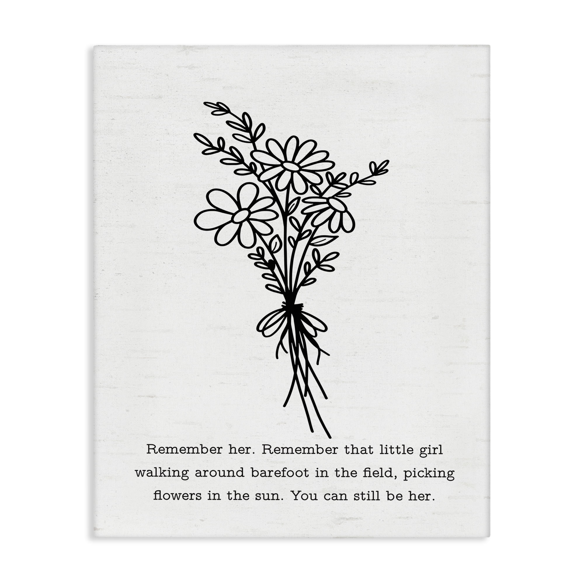 Stupell Industries You Can Still Be Her Plants & Flowers Painting Wrapped Canvas Art Print Wall Art, 30 x 40