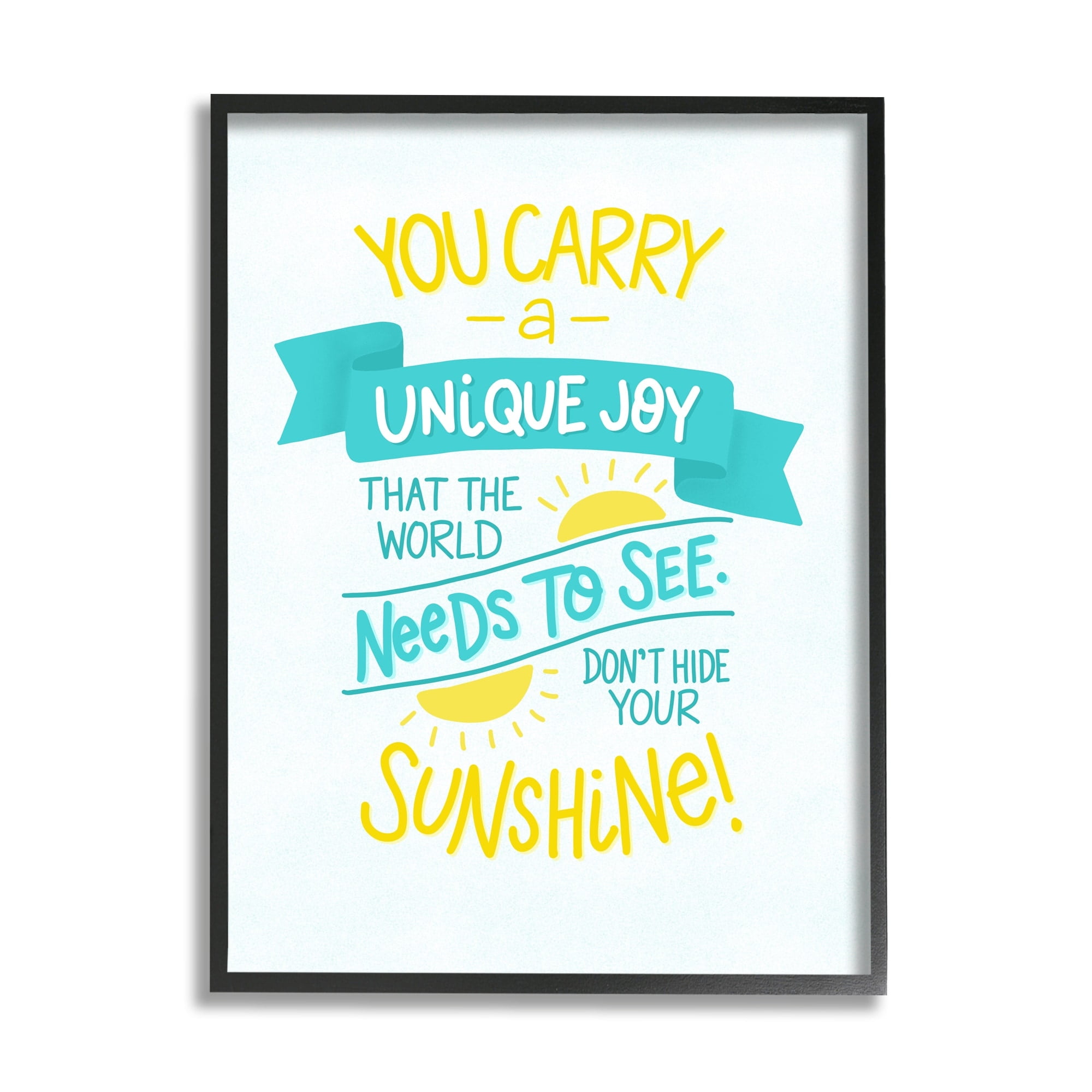 Stupell Industries You Carry Unique Joy Motivational Phrase Summer Sunshine, 11 x 14, Design by Karyn Panganiban