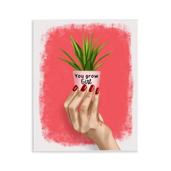 Stupell Industries You Go Girl Plant People Painting Unframed Art Print Wall Art, 11 x 14