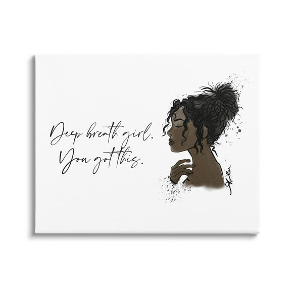Stupell Industries You Got This Girl Portrait Graphic Art Gallery Wrapped Canvas Print Wall Art, Design by Alison Petrie