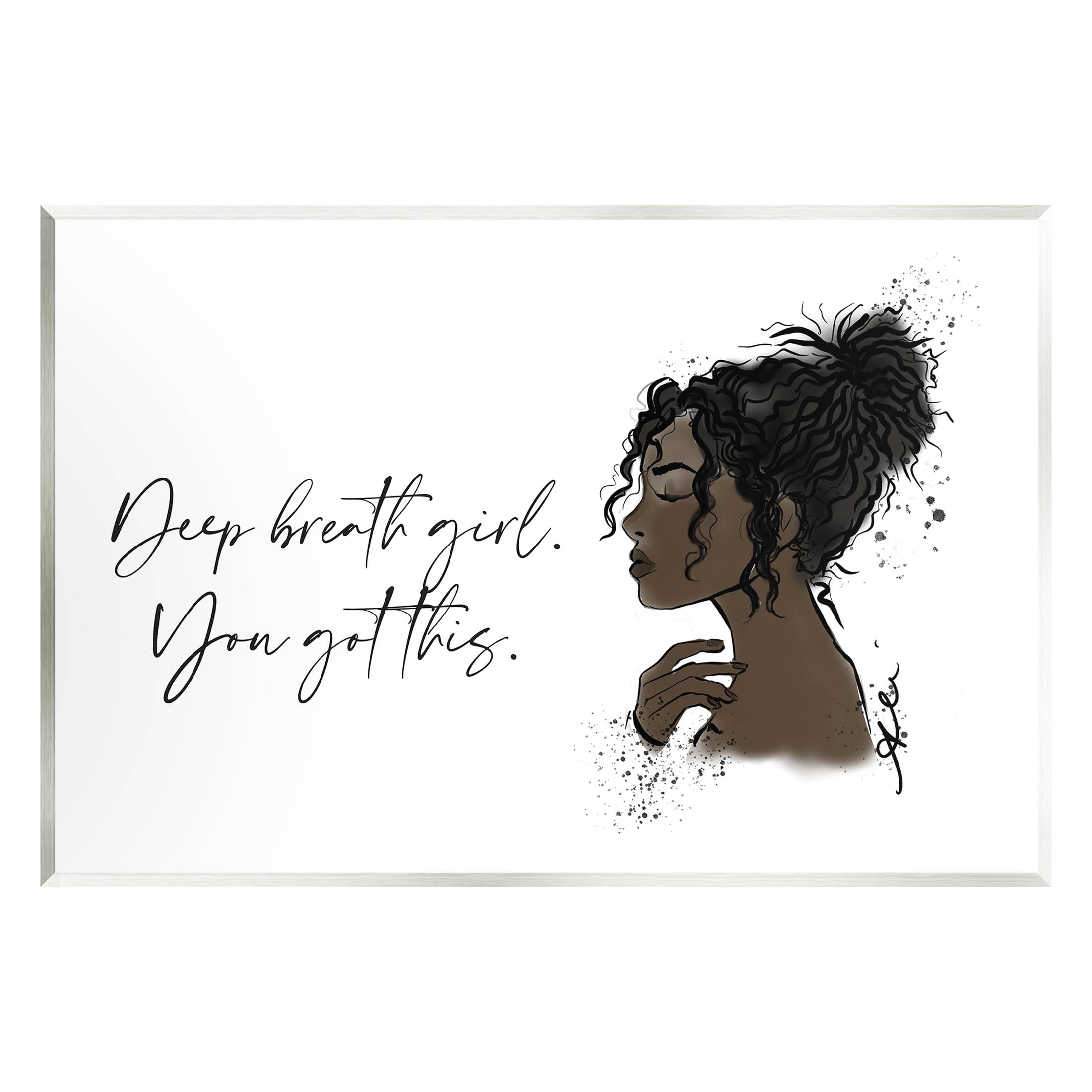 Stupell Industries You Got This Girl Portrait Graphic Art Unframed Art Print Wall Art, Design by Alison Petrie