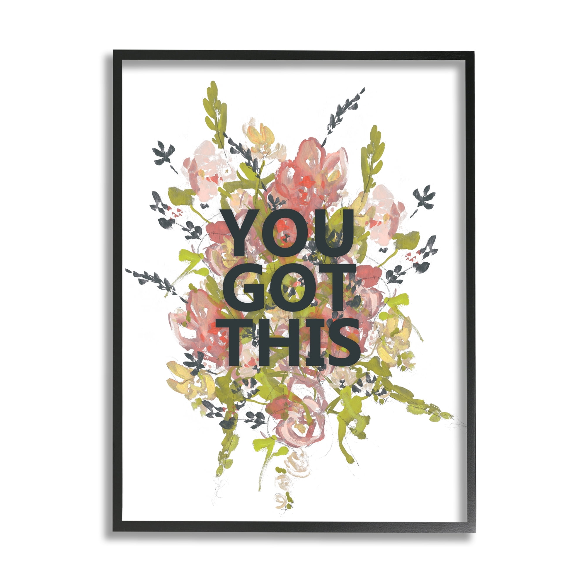 Stupell Industries You Got This Motivational Phrase Spring Flowers Blooming, 24 x 30, Design by Jennifer Goldberger