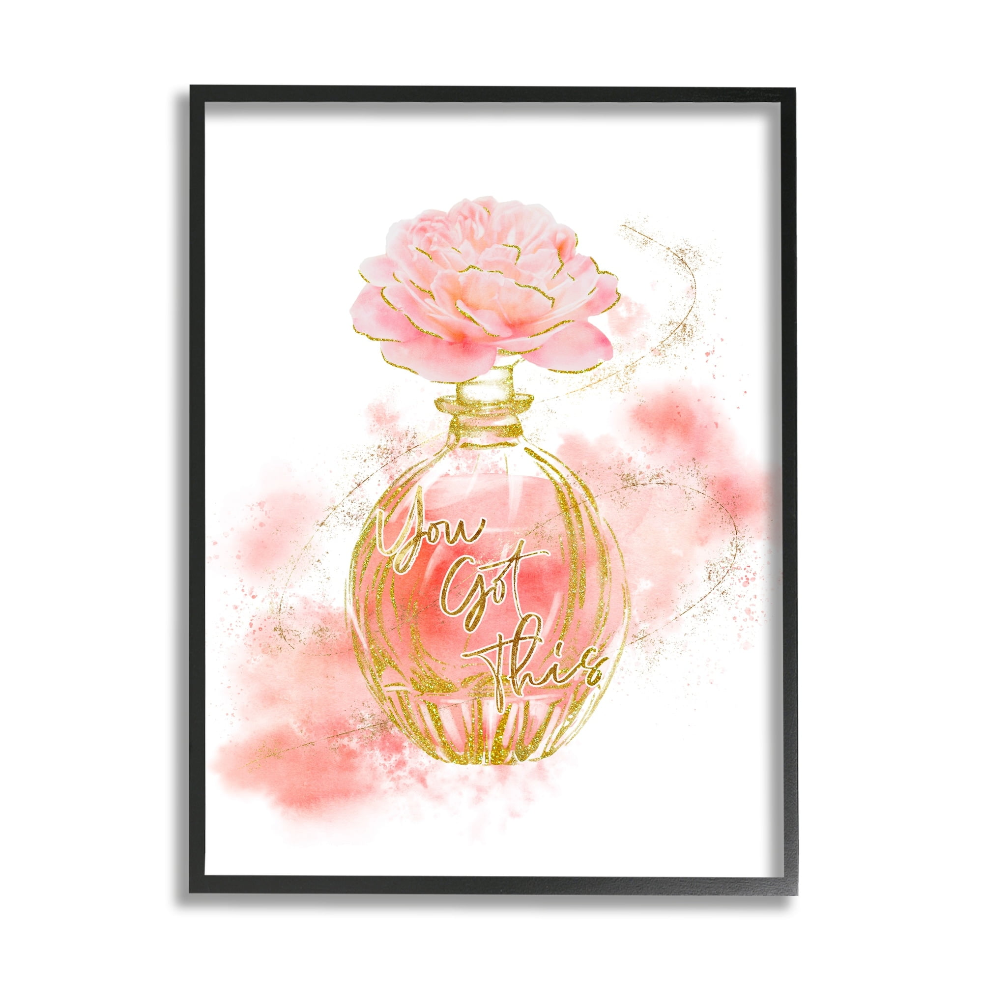 Stupell Industries You Got This Phrase Glam Fashion Pink Rose Cosmetic, 16 x 20, Design by Ziwei Li