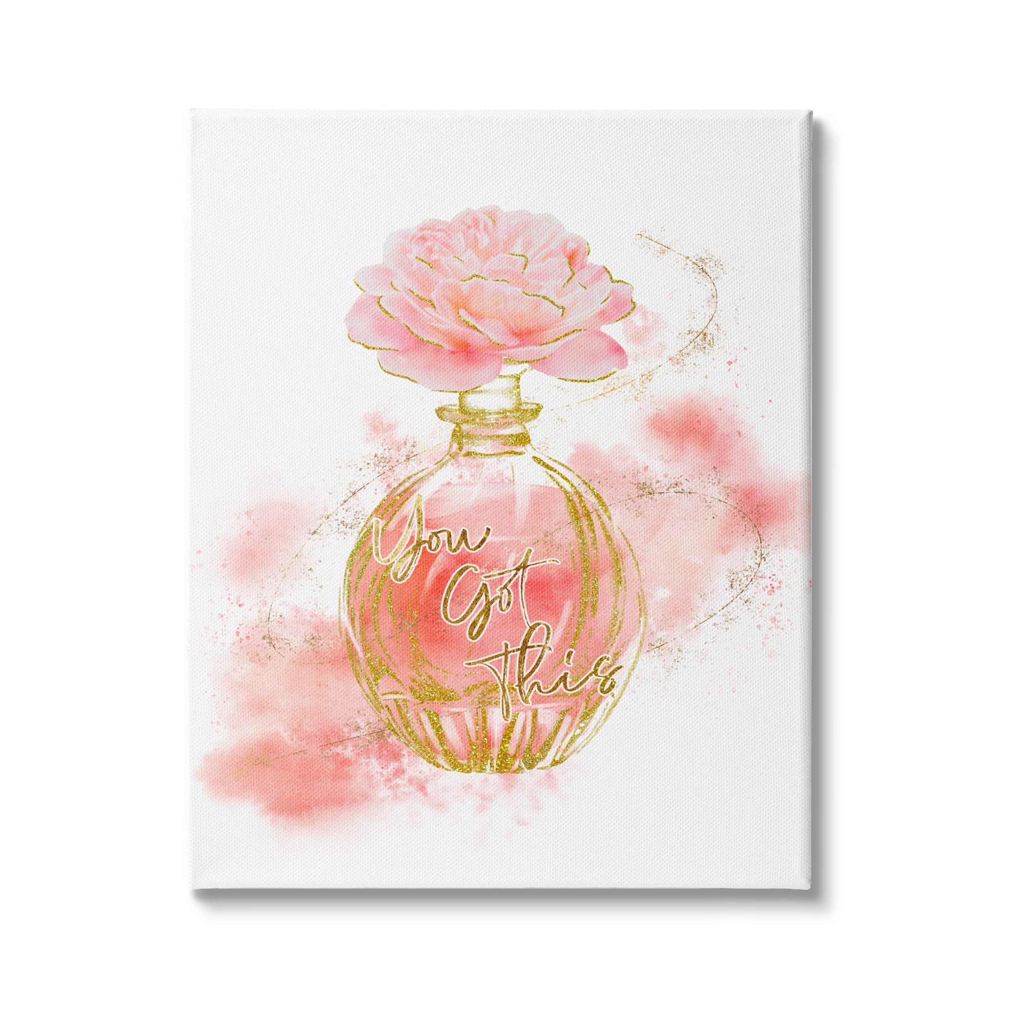 Stupell Industries You Got This Phrase Glam Fashion Pink Rose Cosmetic, 24 x 30, Design by Ziwei Li