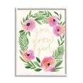 thumbnail image 1 of Stupell Industries You Grow Girl Phrase Blushing Pink Orange Florals Modern Painting White Framed Art Print Wall Art, 24 x 30, Design by Heather McLaughlin, 1 of 7