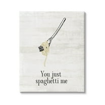 Stupell Industries You Just Spaghetti Me Phrase Graphic Art Gallery Wrapped Canvas Print Wall Art, Design by Lil' Rue