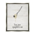 thumbnail image 1 of Stupell Industries You Just Spaghetti Me Phrase Graphic Art Luster Gray Floating Framed Canvas Print Wall Art, Design by Lil' Rue, 1 of 6