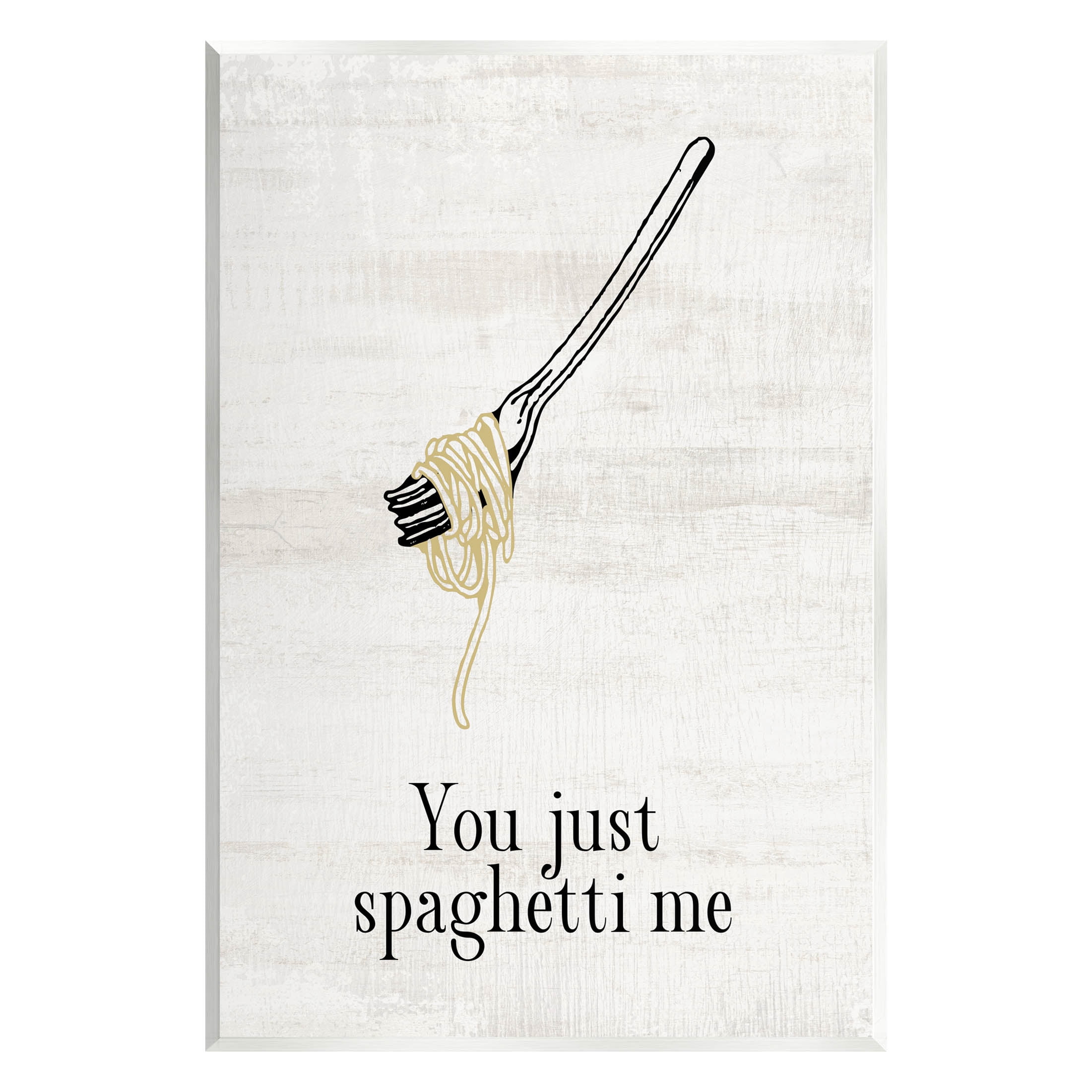 Stupell Industries You Just Spaghetti Me Phrase Graphic Art Unframed Art Print Wall Art, Design by Lil' Rue