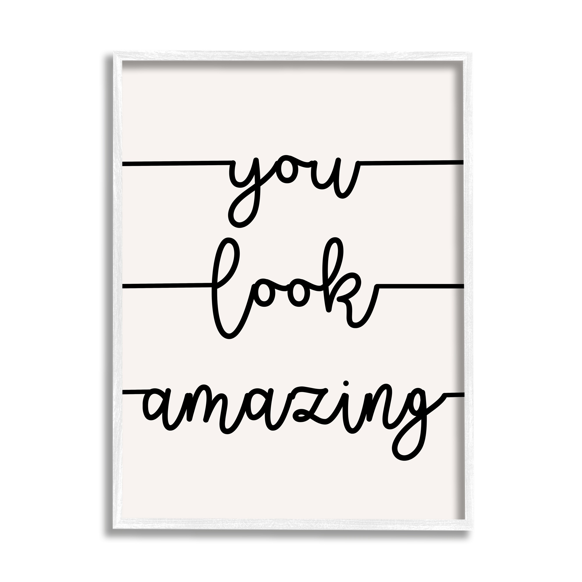 Stupell Industries You Look Amazing Phrase Abstract Line Typography, 11 x 14, Design by Sd Graphics Studio