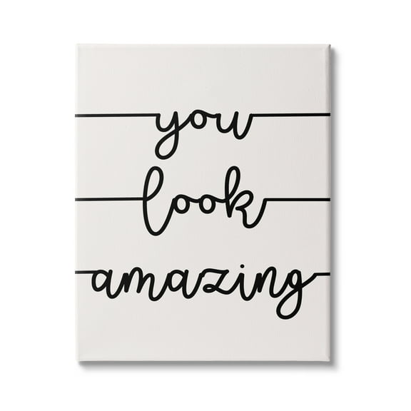 Stupell Industries You Look Amazing Phrase Abstract Line Typography, 16 x 20, Design by Sd Graphics Studio