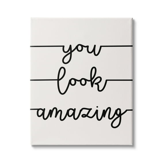 Stupell Industries You Look Amazing Phrase Abstract Line Typography, 24 x 30, Design by Sd Graphics Studio