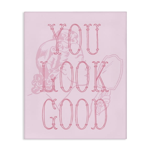 Stupell Industries You Look Good Sentiment People Painting Wrapped Canvas Art Print Wall Art, 16 x 20