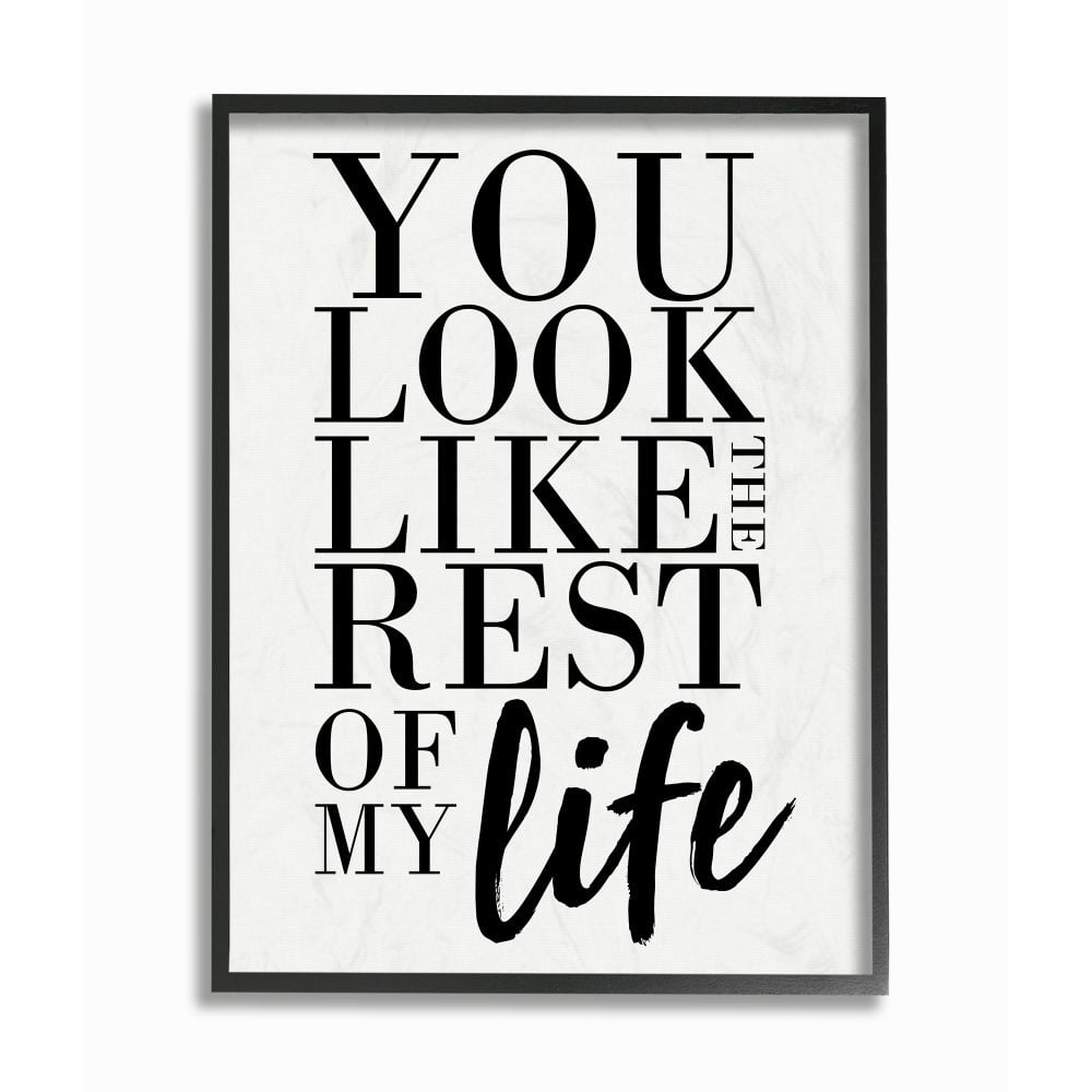 Stupell Industries You Look Like Romantic Family Word Design Framed Wall Art by Erica Billups