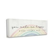 thumbnail image 1 of Stupell Industries You Make Me Happy Quote Rustic Rainbow Arches Canvas Wall Art, 13 x 30, Design by Daphne Polselli, 1 of 6