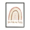 thumbnail image 1 of Stupell Industries You Make Me Happy Rainbow Neutral Tones,11 x 14, Design by Taylor Shannon Designs, 1 of 5