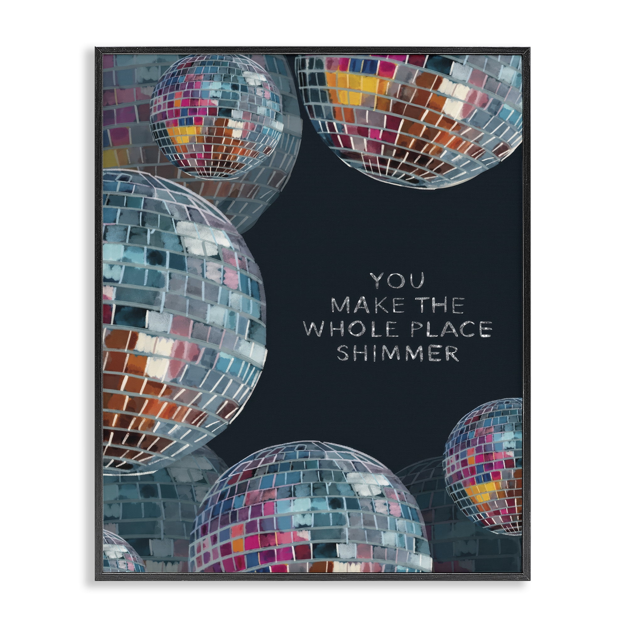 Stupell Industries You Make it Shimmer Entertainment Painting Black Framed Art Print Wall Art, 24 x 30