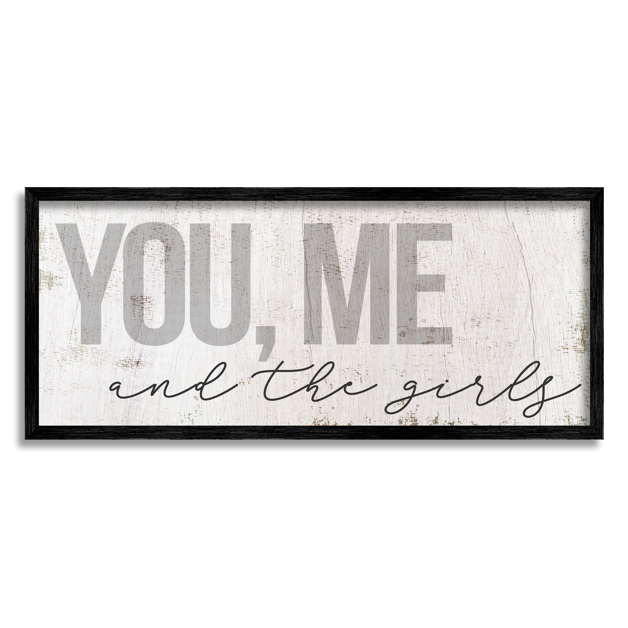 Stupell Industries You Me And The Girls Family Inspirational Painting Black Framed Art Print Wall Art