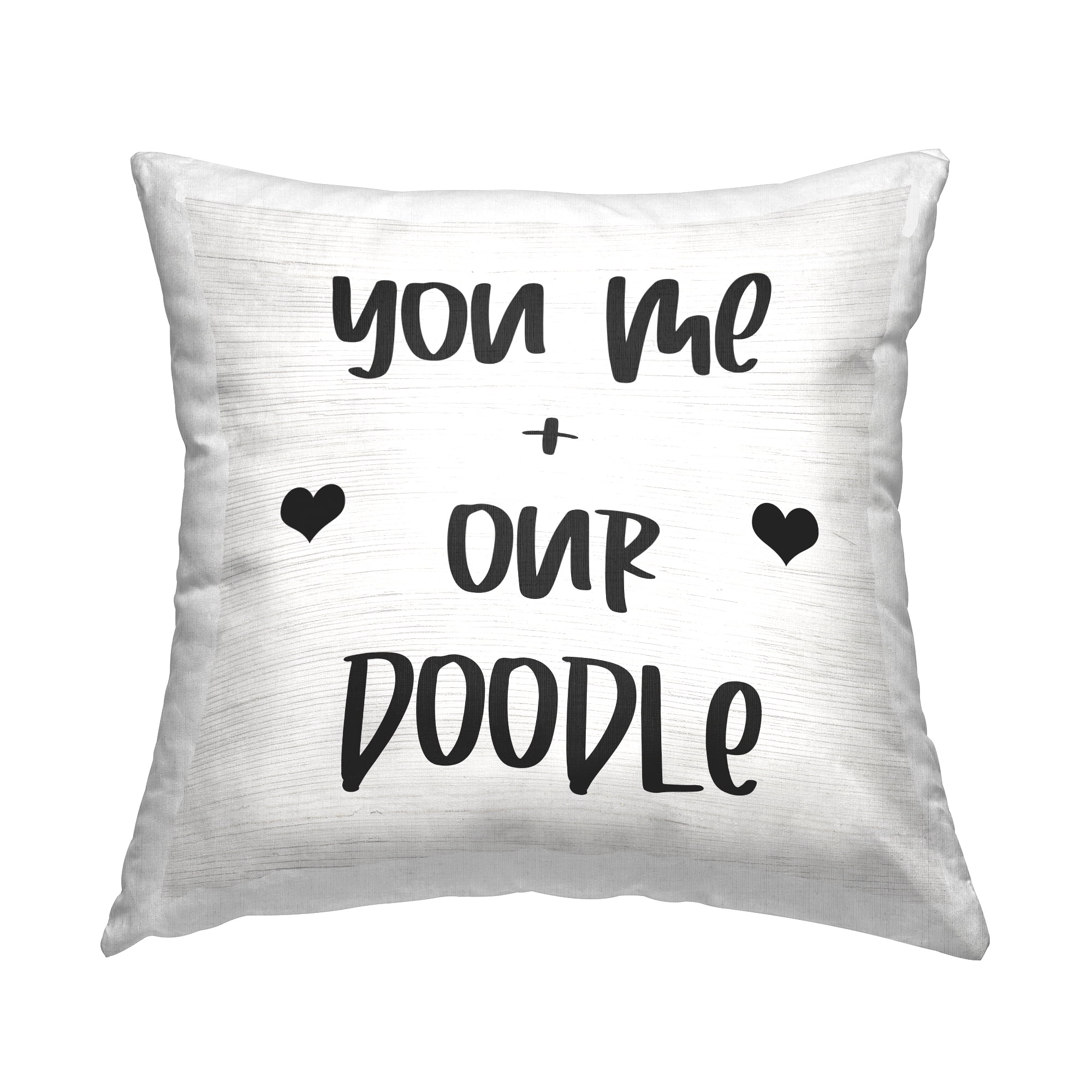 Stupell Industries You Me & Doodle Dog Breed Family Phrase Design by Daphne Polselli Throw Pillow