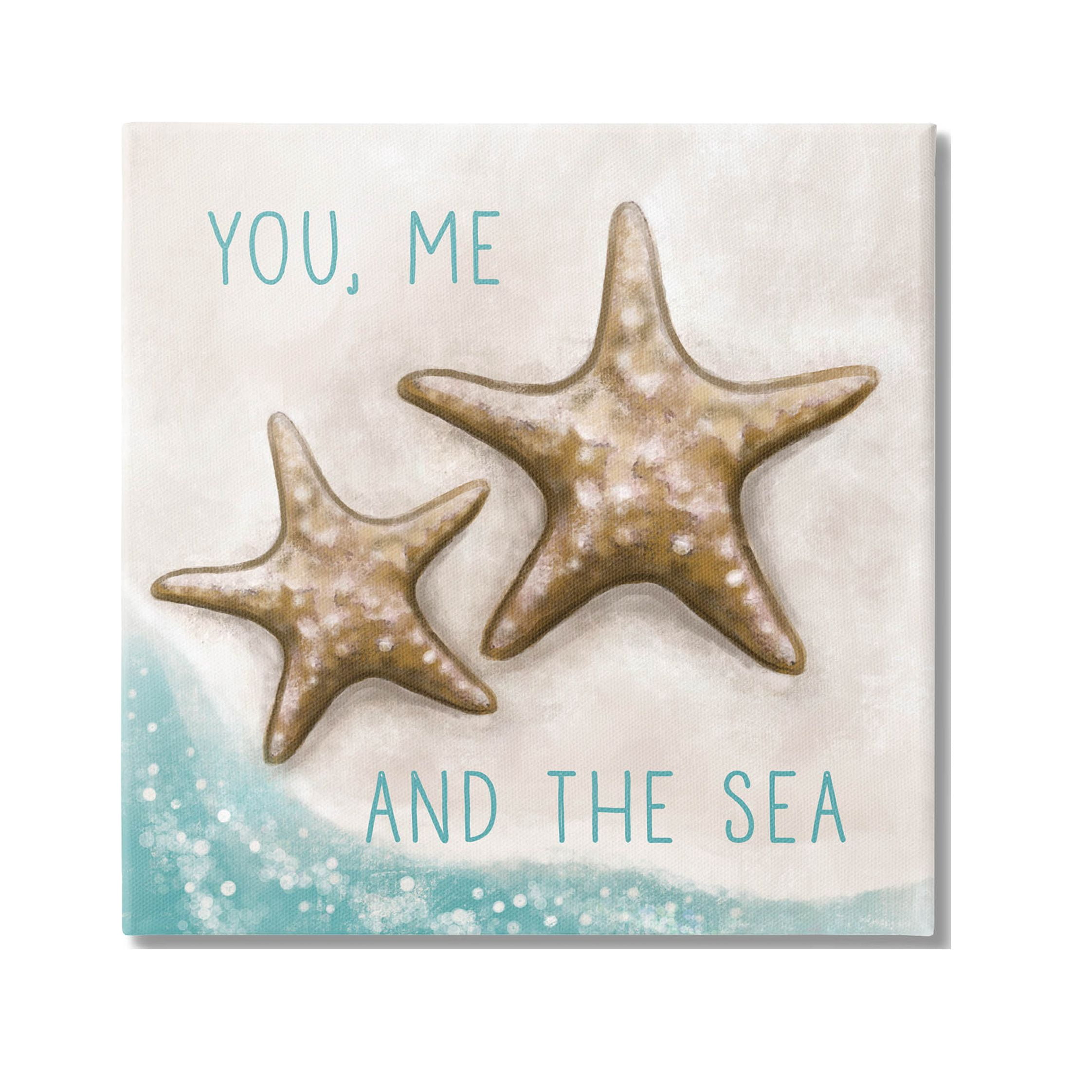 Stupell Industries You Me & Sea Romantic Beach Lover Graphic Art Gallery Wrapped Canvas Print Wall Art, Design by Elizabeth Tyndall