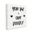 thumbnail image 1 of Stupell Industries You Me and Our Doodle Family Dog Specific Phrase Canvas Wall Art Design by Daphne Polselli, 30" x 30", 1 of 4