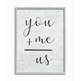 thumbnail image 1 of Stupell Industries You Plus Me Home Family Inspirational Word On Wood Texture Design Gray Farmhouse Rustic Framed Giclee Texturized Art by Lettered and Lined, 1 of 3