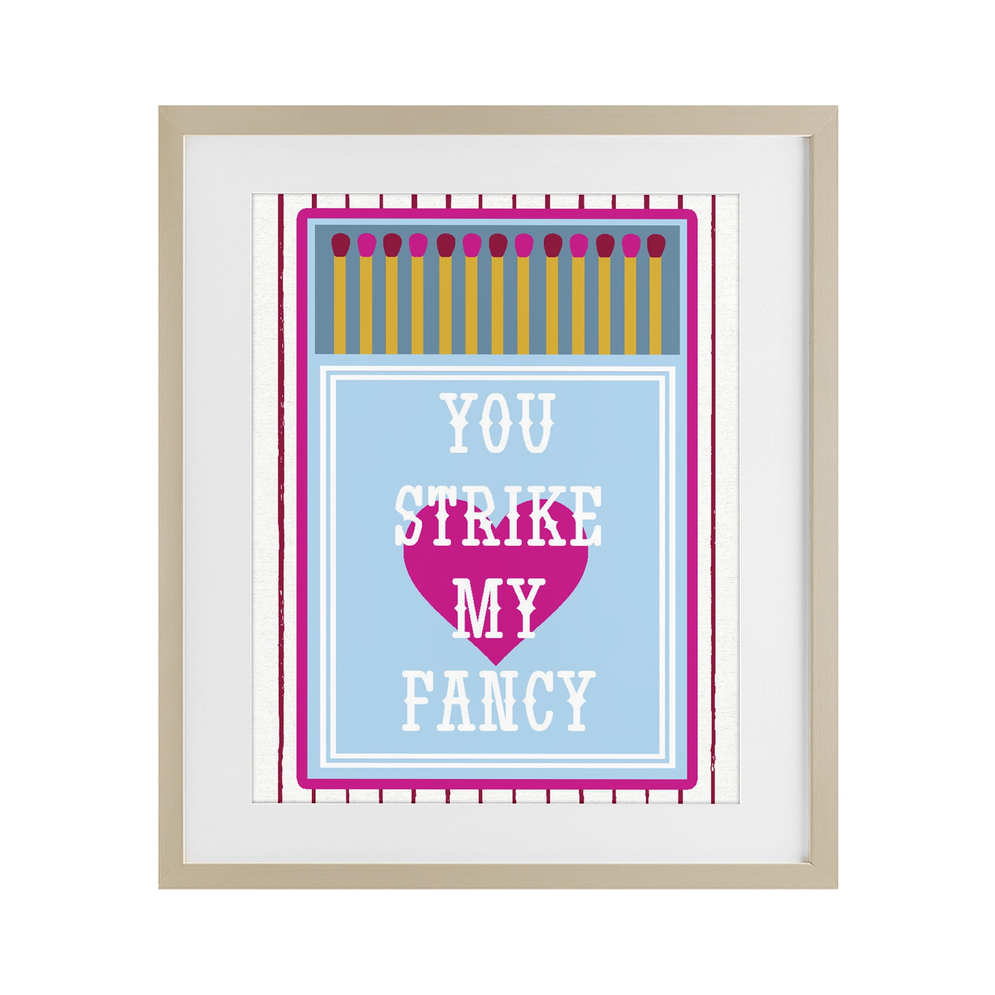 Stupell Industries You Strike My Fancy Birch Framed Print Under Glass, design by Lil' Rue