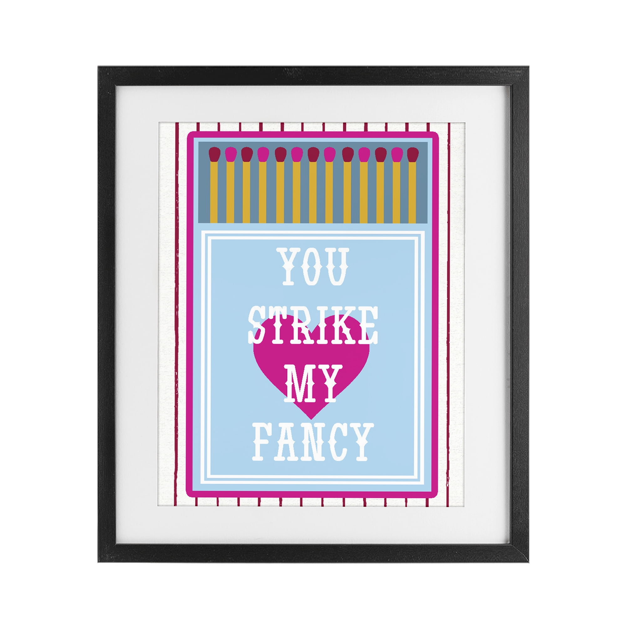 Stupell Industries You Strike My Fancy Black Framed Print Under Glass, design by Lil' Rue