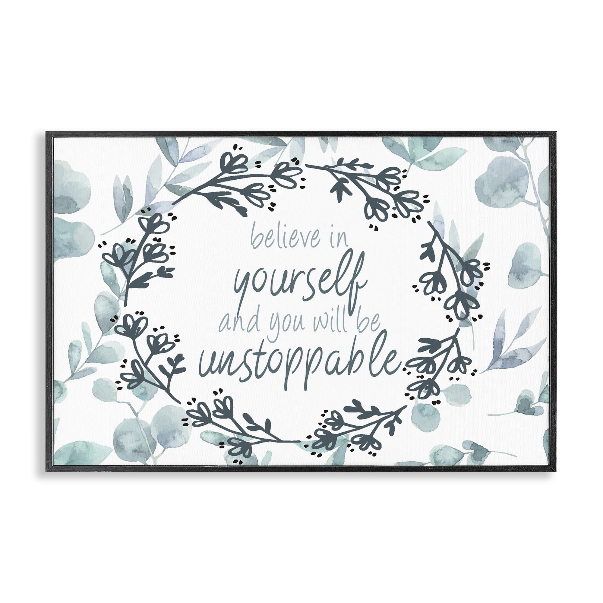 Stupell Industries You Will Be Unstoppable Black Framed Giclee Art, design by Kim Allen
