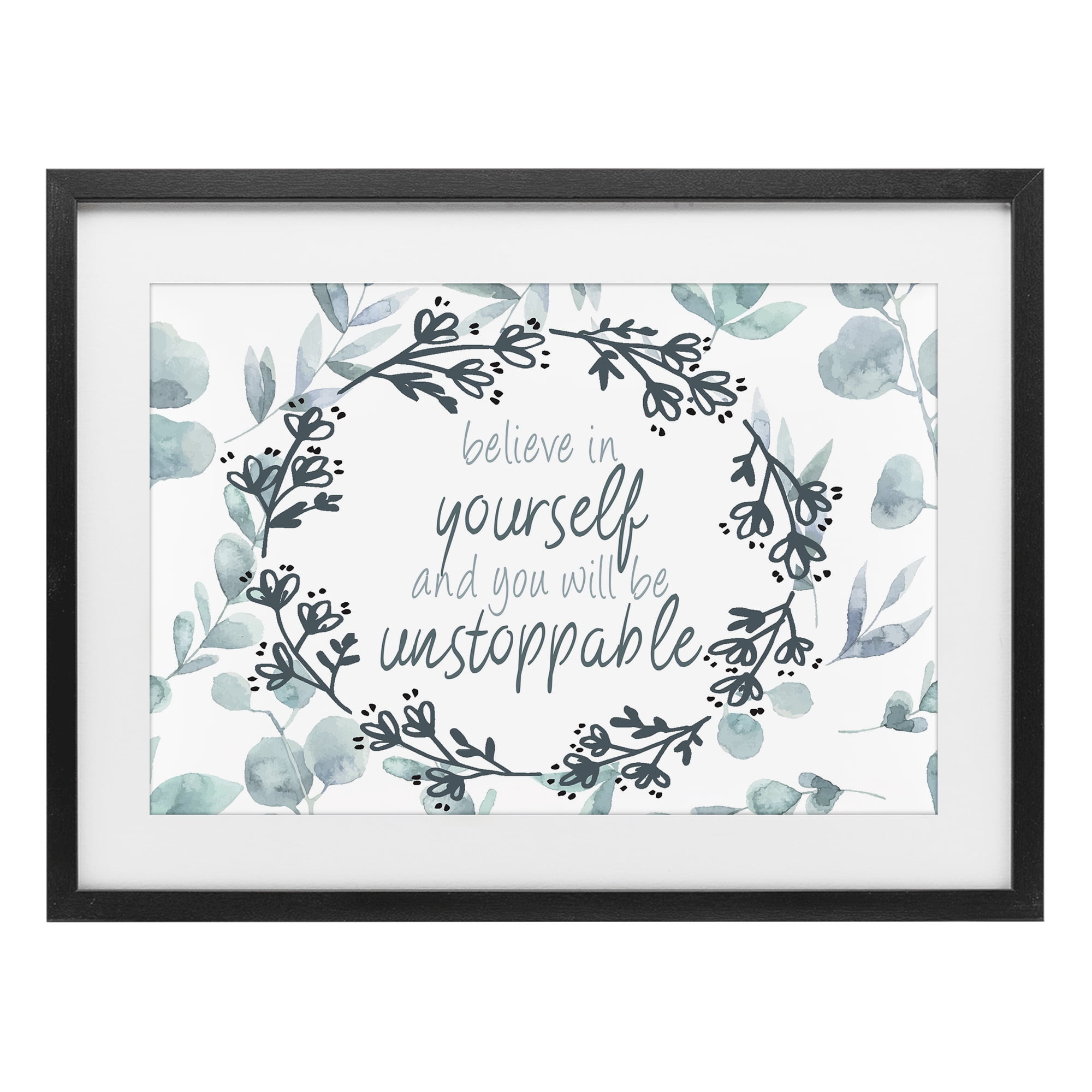 Stupell Industries You Will Be Unstoppable Black Framed Print Under Glass, design by Kim Allen