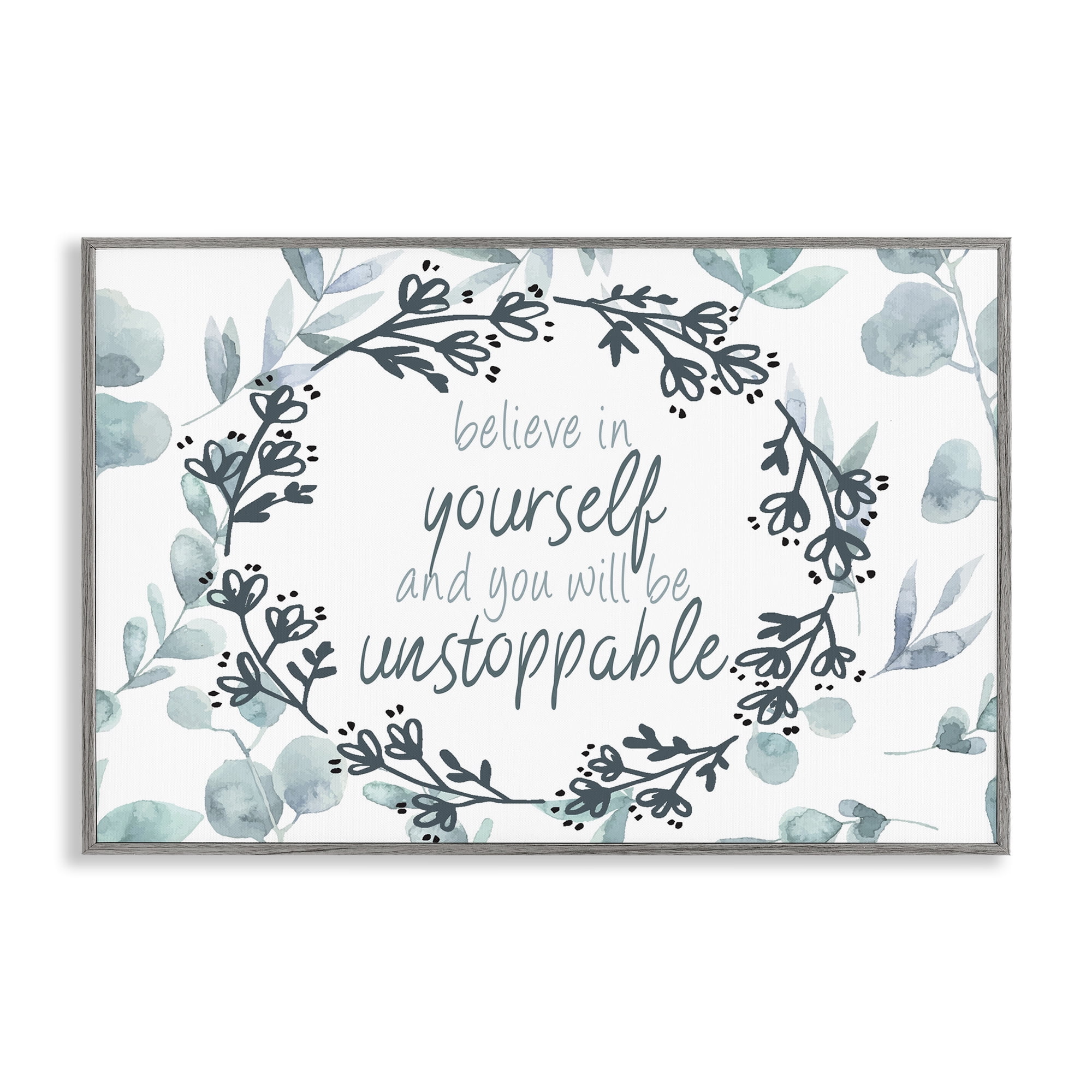 Stupell Industries You Will Be Unstoppable Gray Framed Giclee Art, design by Kim Allen