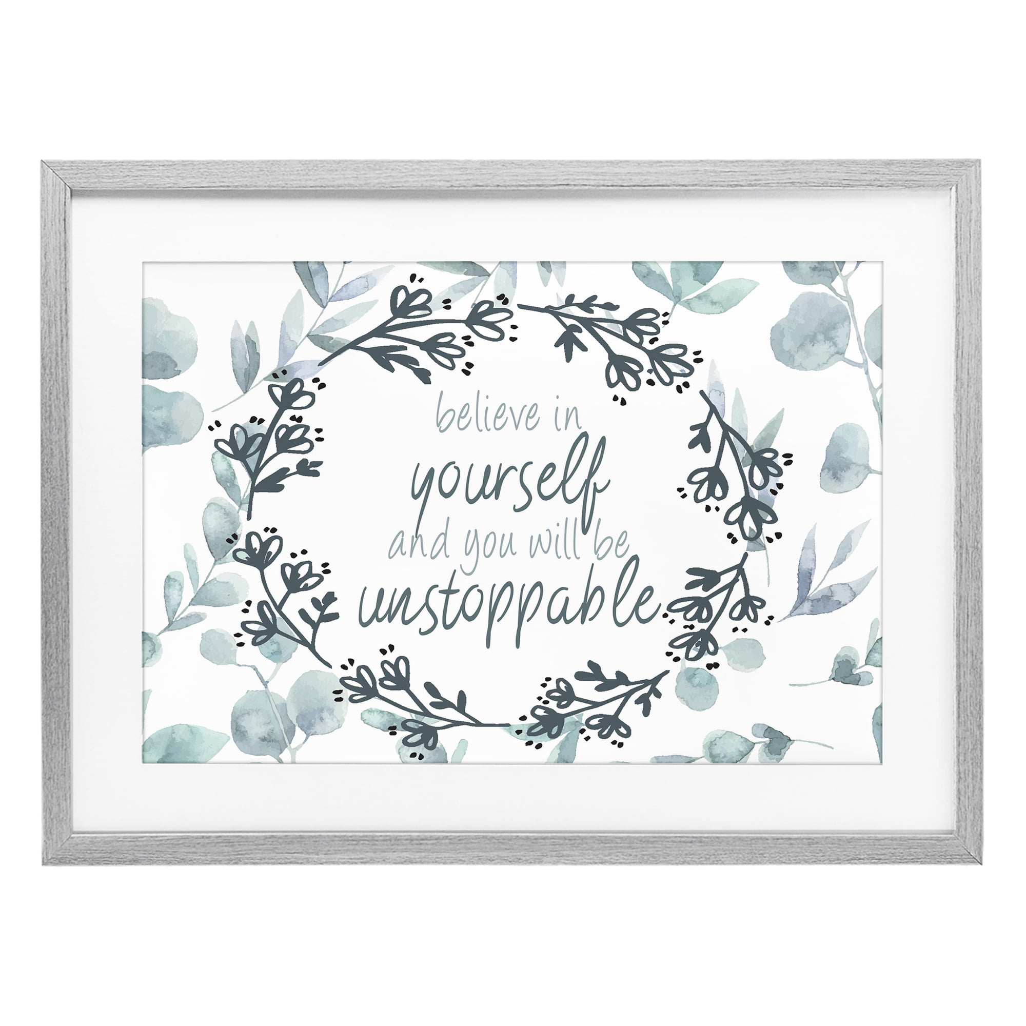 Stupell Industries You Will Be Unstoppable Gray Framed Print Under Glass, design by Kim Allen