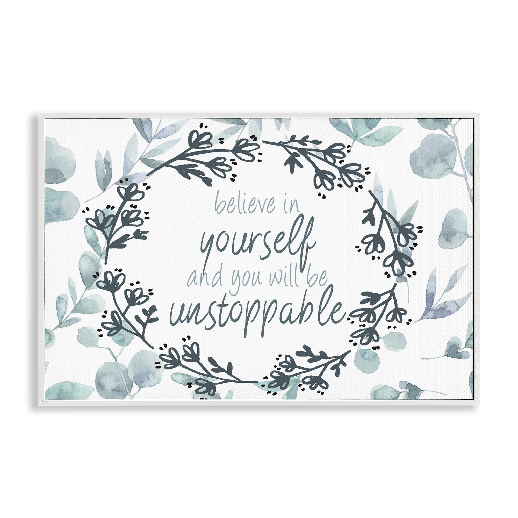 Stupell Industries You Will Be Unstoppable White Framed Giclee Art, design by Kim Allen