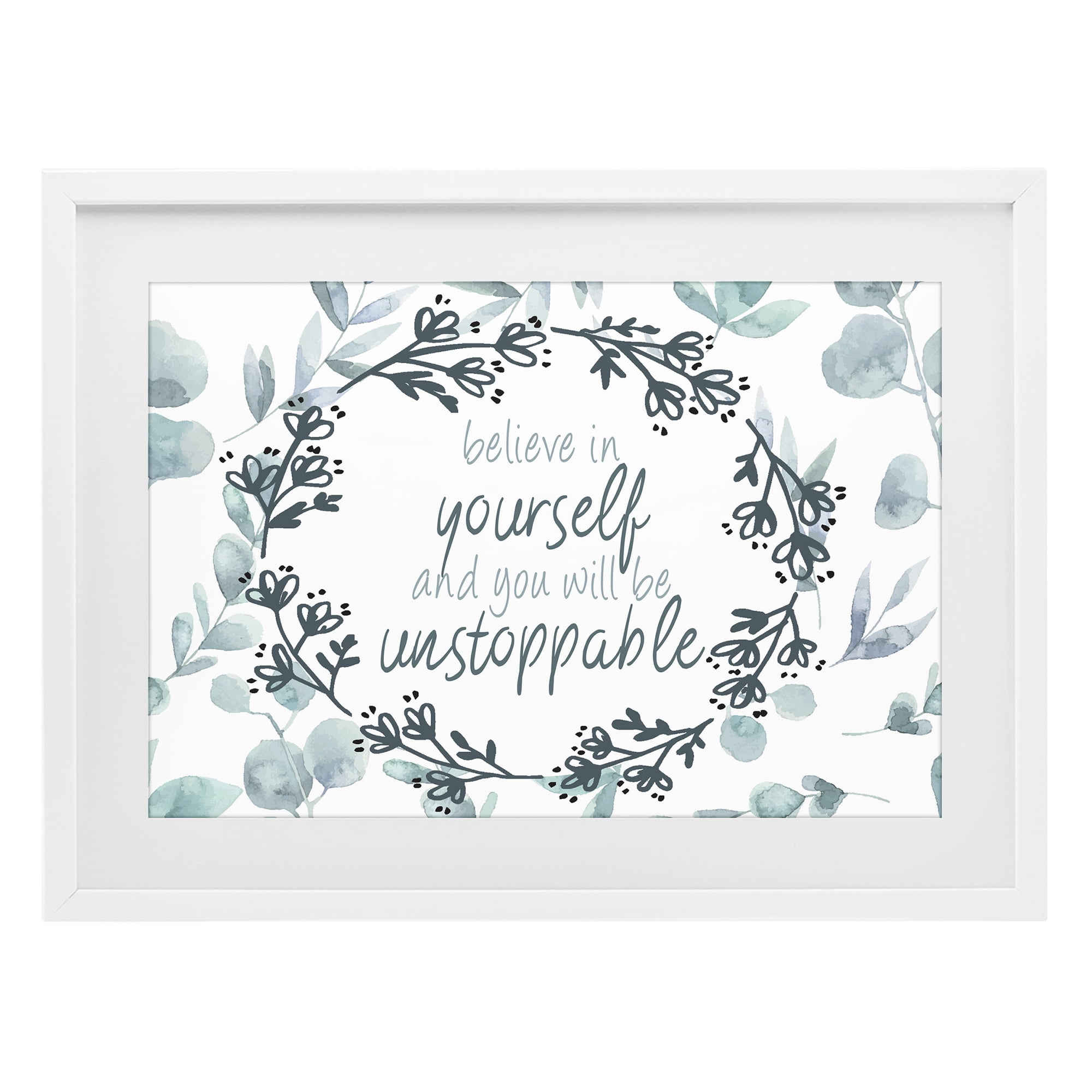 Stupell Industries You Will Be Unstoppable White Framed Print Under Glass, design by Kim Allen