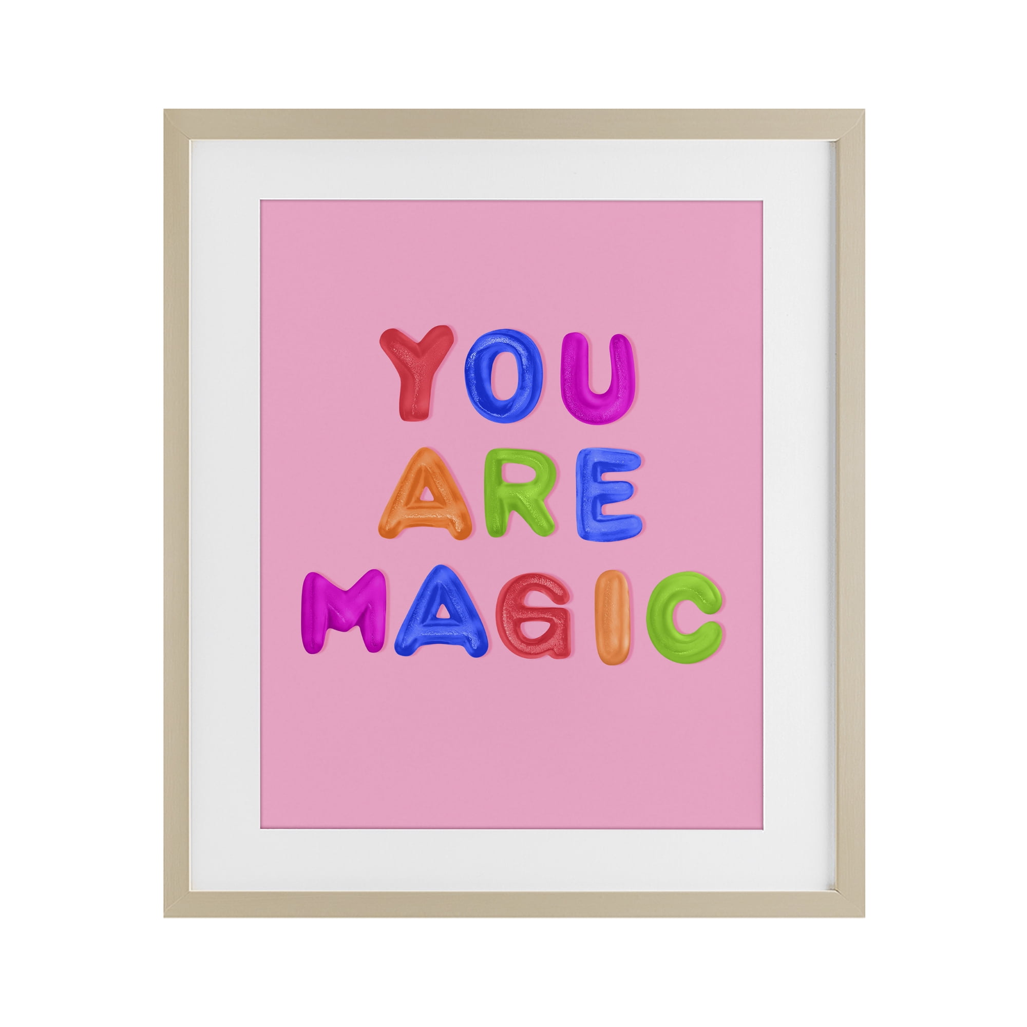 Stupell Industries You are Magic Gummies over Pink Birch Framed Print Under Glass, design by LISH Creative