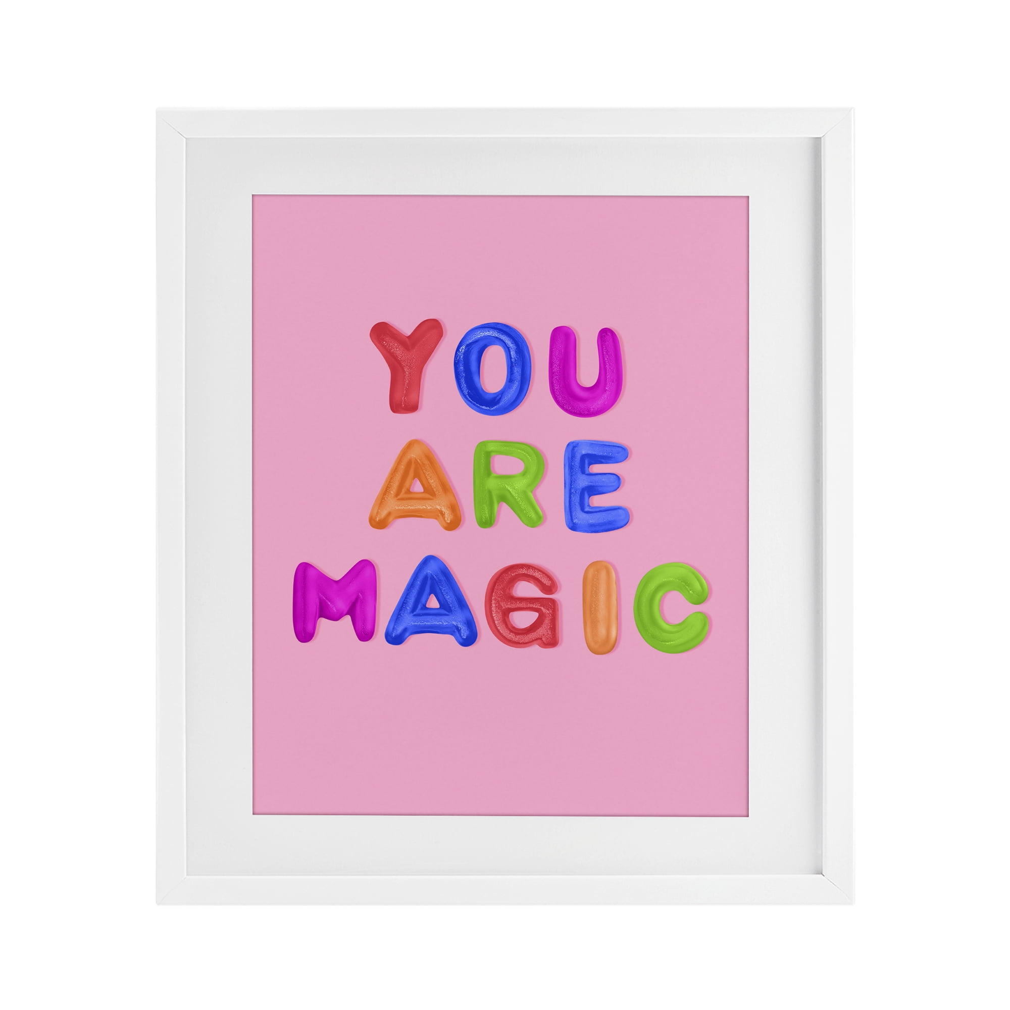 Stupell Industries You are Magic Gummies over Pink White Framed Print Under Glass, design by LISH Creative