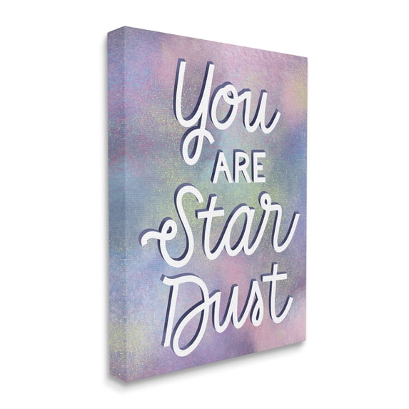 Stupell Industries You are Star Dust Phrase Mystical Purple Pink Design Canvas Wall Art, 24 x 30, Design by Richelle Lynn Garn