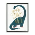 thumbnail image 1 of Stupell Industries You're Dino-Mite Phrase Blue Long Neck Dinosaur Black Framed by Becky Thorns, 1 of 5