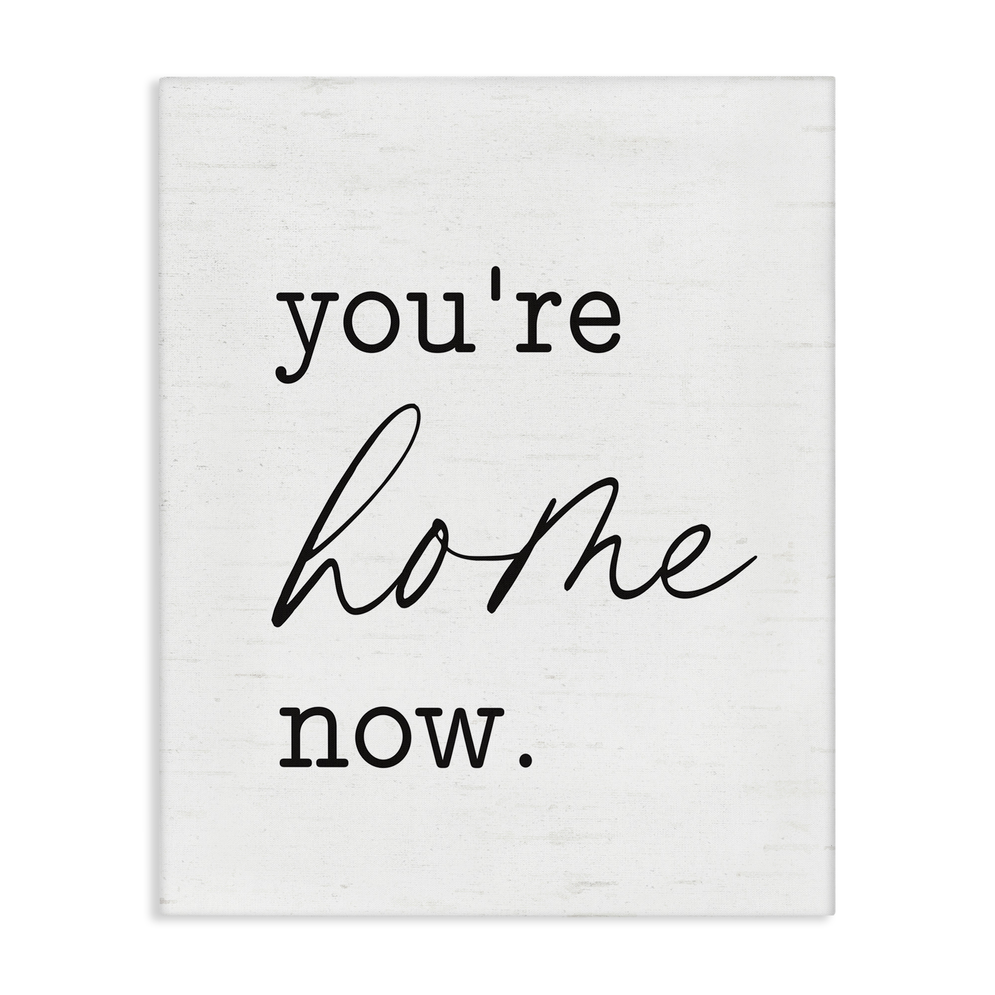 Stupell Industries You're Home Now Text & Numbers Painting Wrapped Canvas Art Print Wall Art, 16 x 20