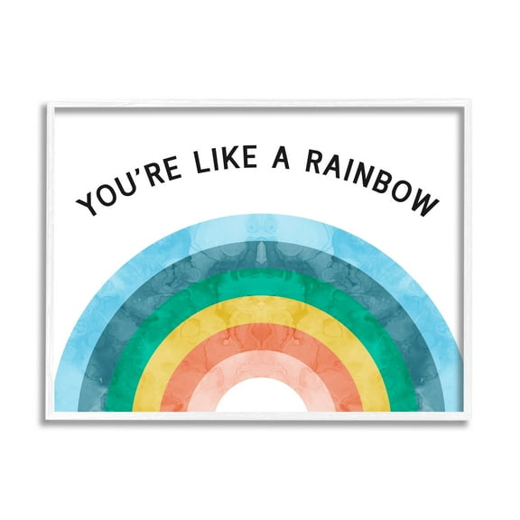 Stupell Industries You’re Like A Rainbow Phrase Watercolor Pattern Arches, 20 x 16, Design by Daphne Polselli