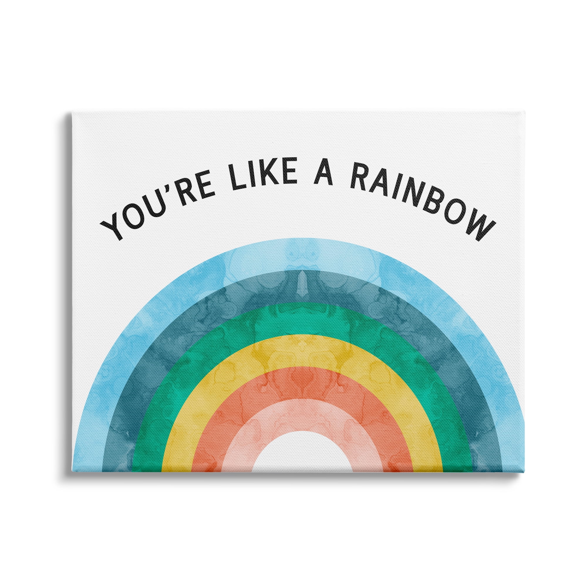 Stupell Industries You’re Like A Rainbow Phrase Watercolor Pattern Arches, 48 x 36, Design by Daphne Polselli